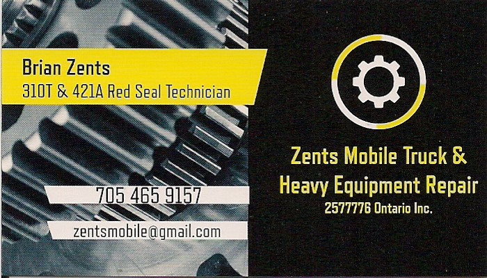 Zents Mobile Truck & Heavy Equipment Repair - 2577776 Ontario Inc.